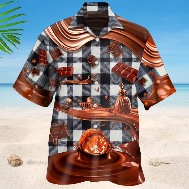 Chocolate Milk Food Hawaiian Shirt For Beach Days, Summer Outings, And Thoughtful Gift Giving