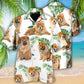 Tropical Chow Leaf Hawaiian Shirt For Resort Trips, Coastal Parties, And Warm Weather Style