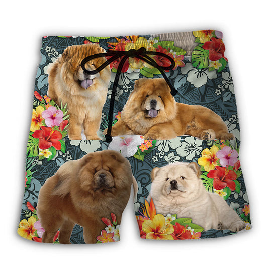 Chow Chow Tropical Dog Lover Beach Shorts For Beach Trips And Relaxed Vacation Styling