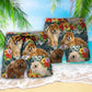 Chow Chow Tropical Dog Lover Beach Shorts Artwork Detail For Comfortable Everyday Summer Wear