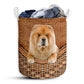 Small Size Chow Chow Dog Rattan Texture Laundry Basket For Bathroom Bedroom Storage