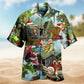 Christmas Alligator Greeting Hawaiian Shirt For Resort Trips, Coastal Parties, And Warm Weather Style