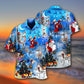 Festive Skull Christmas Night Hawaiian Shirt Design View For Resort Travel And Thoughtful Gifting