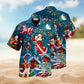 Tiki Cosmic Adventure Hawaiian Shirt Front Pattern View For Coastal Travel