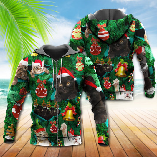 Christmas Cats Meowy Holiday Hoodie For Festive Days Casual Adventures And Thoughtful Seasonal Gifting