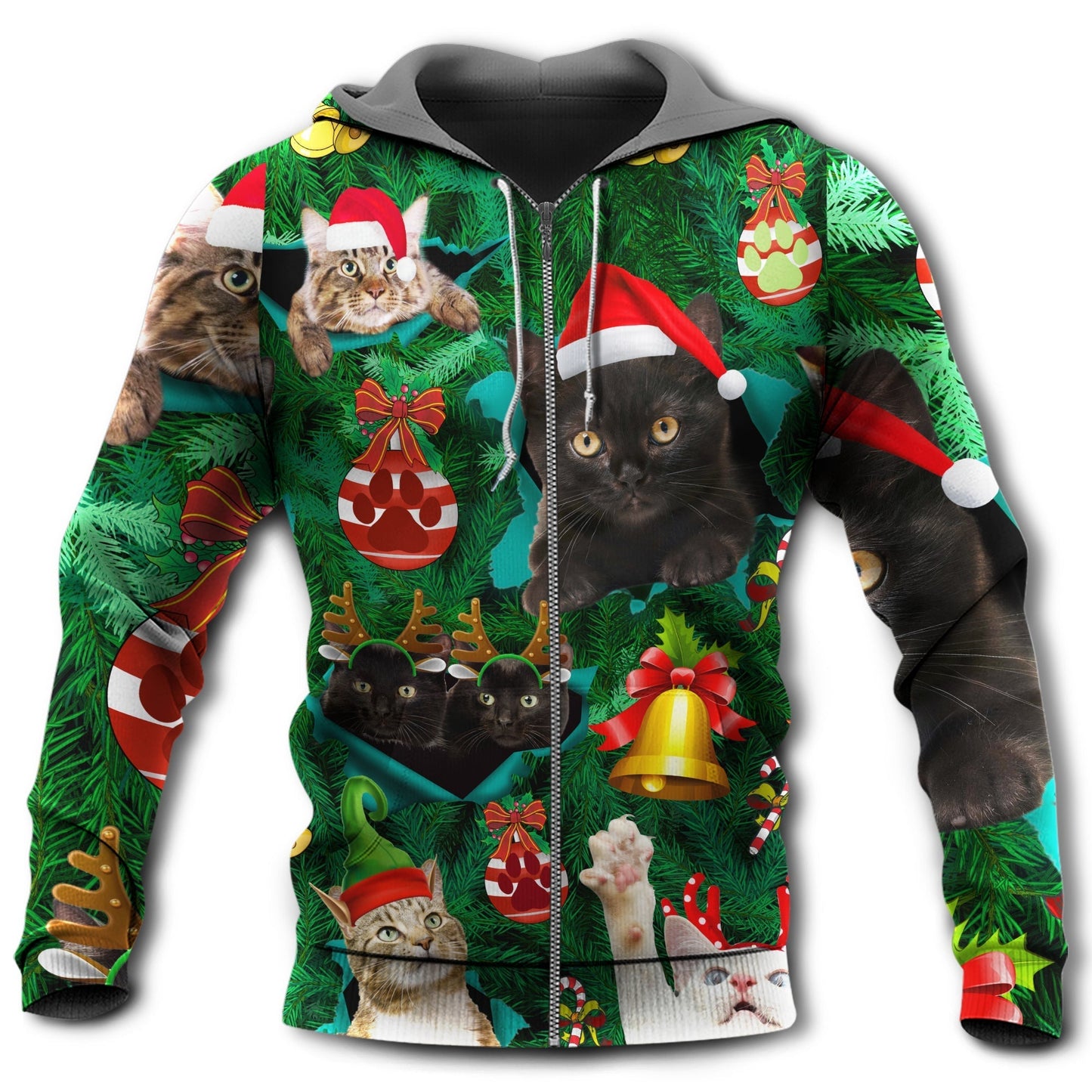 Christmas Cats Meowy Holiday Hoodie For Festive Days Casual Adventures And Thoughtful Seasonal Gifting