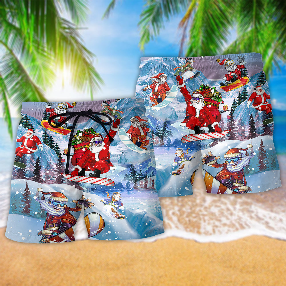 Christmas Close To Heaven Down To Earth Beach Shorts For Festive Vacation Wear