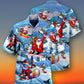 Earth Christmas Close Heaven Snowboarding Snow Hawaiian Shirt Pattern Detail For Vacation Travel And Daily Wear