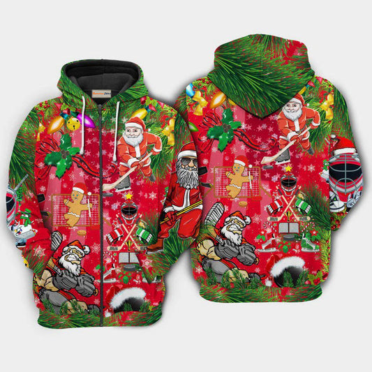 Christmas Come Play Hockey Hoodie For Christmas Gatherings Outdoor Trips And Relaxed Seasonal Style