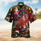Christmas Come On Play Hockey With Santa Claus And Reindeer Hawaiian Shirt For Resort Trips And Relaxed Summer Style