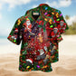 Christmas Come On Play Hockey With Santa Claus And Reindeer Hawaiian Shirt For Resort Trips And Relaxed Summer Style