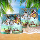 Christmas Cute Santa Beach Shorts Pattern View For Relaxed Vacation Styling