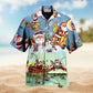 Christmas Cute Santa Claus Hawaiian Shirt For Resort Events Seasonal Fun And Casual Warm Weather Style