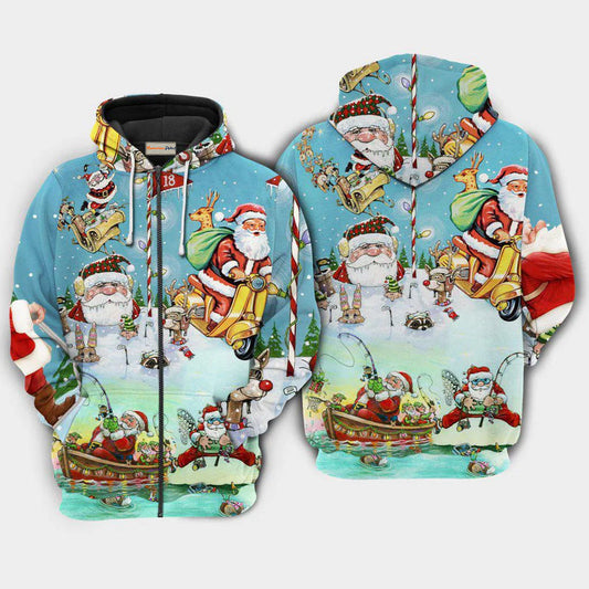 Cute Christmas Santa Holiday Hoodie For Winter Streetwear Christmas Travel And Seasonal Home Gatherings