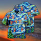 Happy Christmas Dance Reindeers Tornado Hawaiian Shirt For Summer Vacation And Beach Travel