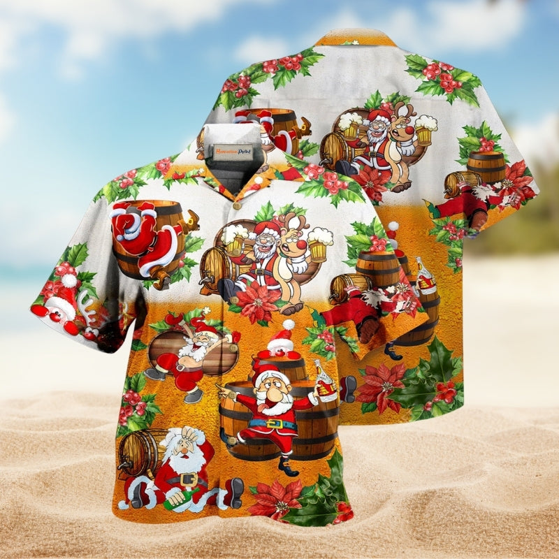 Christmas Dear Santa Here Is Your Beer Hawaiian Shirt For Summer Vacation Beach Travel And Relaxed Casual Wear