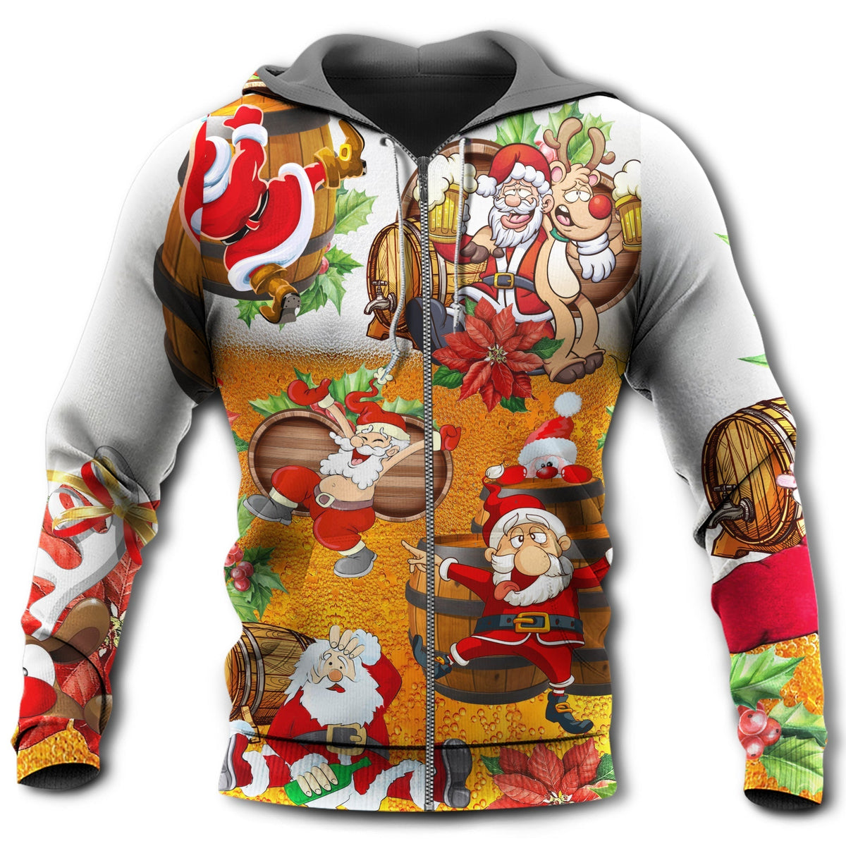 Christmas Dear Santa Here Beer Hoodie For Christmas Gatherings Outdoor Trips And Relaxed Seasonal Style