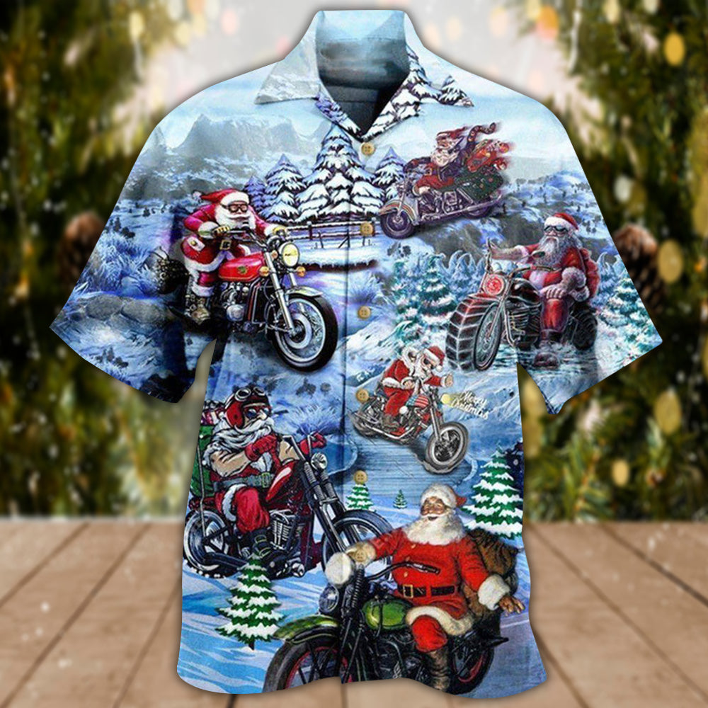 Festive Christmas Driving Hawaiian Shirt Design Detail For Sunny Adventures And Casual Wear