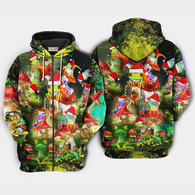 Christmas Frog Santa Holiday Hoodie For Festive Celebrations Seasonal Trips And Relaxed Winter Wear