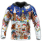 Happy Christmas Animals Night Hoodie For Holiday Parties Weekend Outings And Cheerful Gift Giving