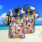 Happy Christmas Animals Night Hawaiian Shirt Design View For Casual Summer Styling
