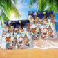Christmas Happy Animals Snow Beach Shorts Print Detail For Festive Outdoor Gatherings