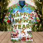 Christmas Year Snow Hawaiian Shirt For Winter Celebrations, Beach Travel, And Relaxed Holiday Wear
