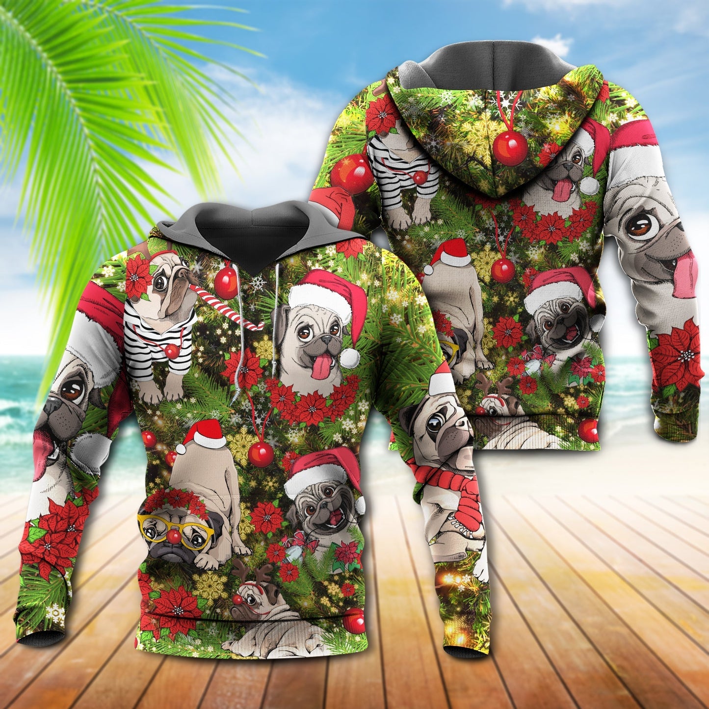 Christmas Have Little Pugmas Hoodie For Festive Celebrations Seasonal Trips And Relaxed Winter Wear