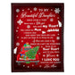 Christmas I Love You Daughter Gift Flannel Blanket For Cozy Bedroom Sofa Decor