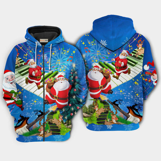 Christmas Jumping Music Holiday Hoodie For Festive Streetwear Winter Outings And Christmas Celebrations
