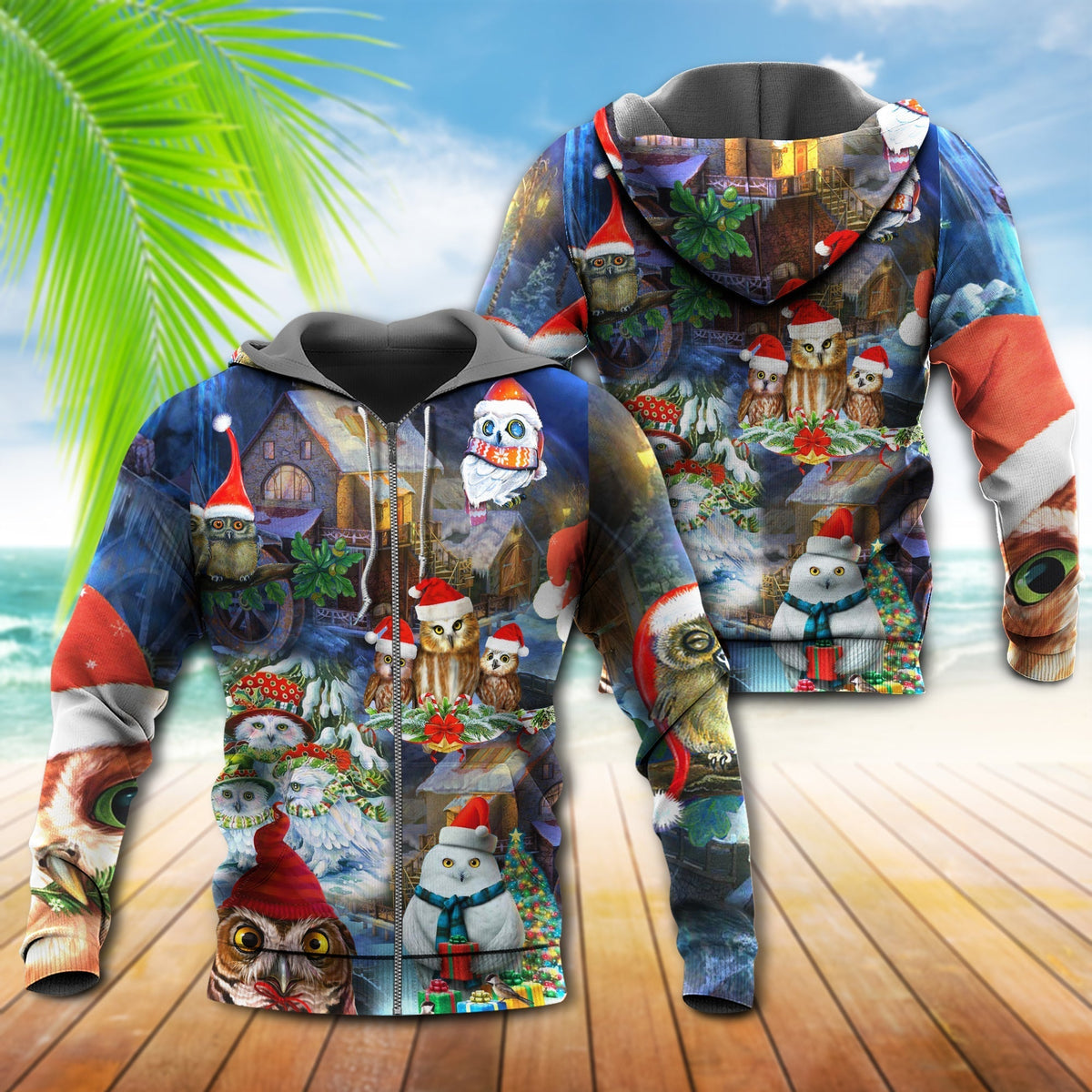 Christmas Love Owls Happiness Hoodie For Seasonal Parties Casual Wear And Thoughtful Holiday Gifts