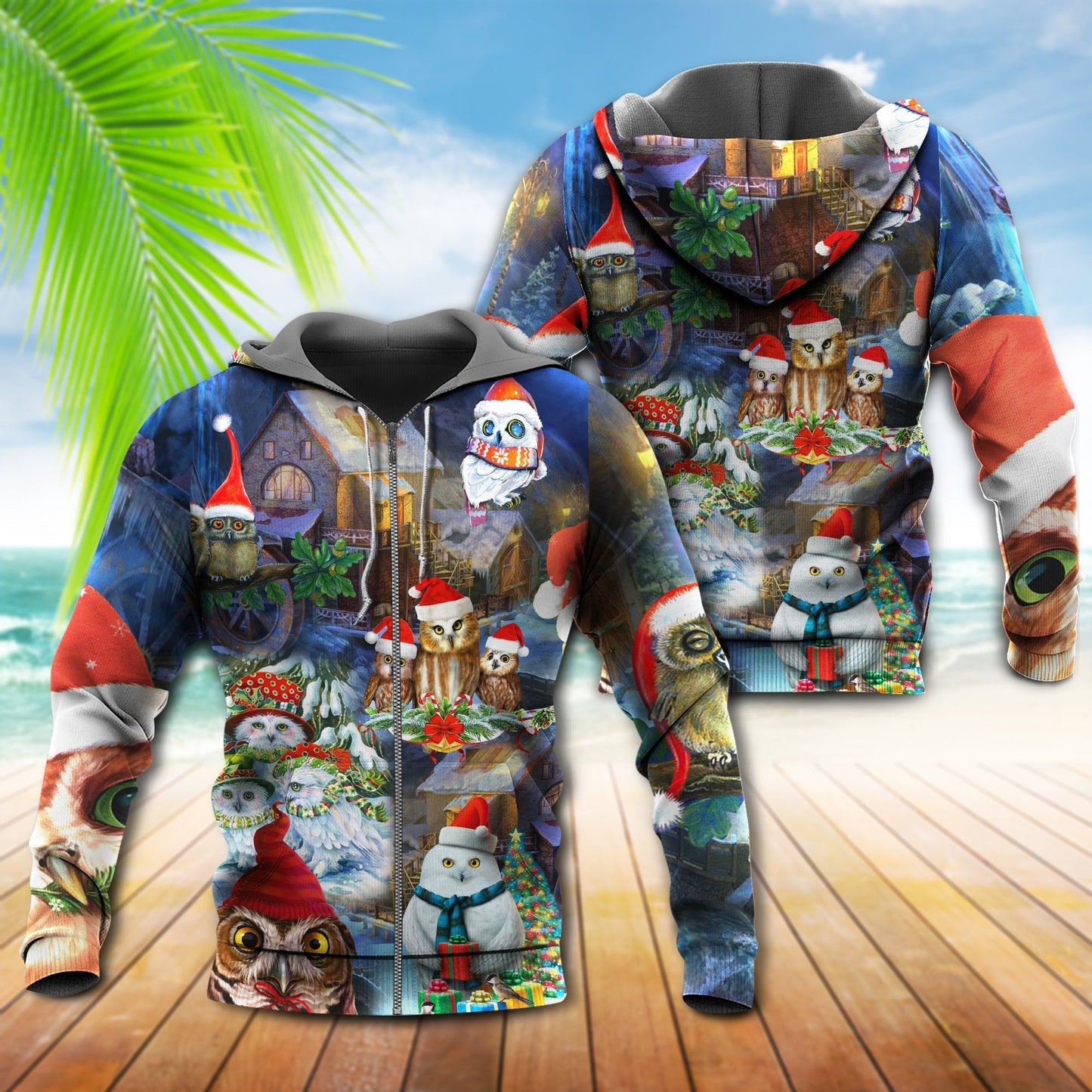 Christmas Love Owls Happiness Hoodie For Seasonal Parties Casual Wear And Thoughtful Holiday Gifts