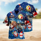 Christmas Santa Hawaiian Shirt For Coastal Travel, Casual Events, And Comfortable Summer Wear