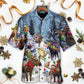 Festive Moose Christmas Hawaiian Shirt Pattern Detail For Summer Holidays And Outdoor Fun