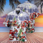 Festive Christmas Hawaiian Shirt Pattern Detail For Vacation Travel And Daily Wear