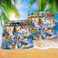 Mexican Christmas Greeting Beach Shorts Pattern Detail For Seaside Leisure And Travel Ready Comfort