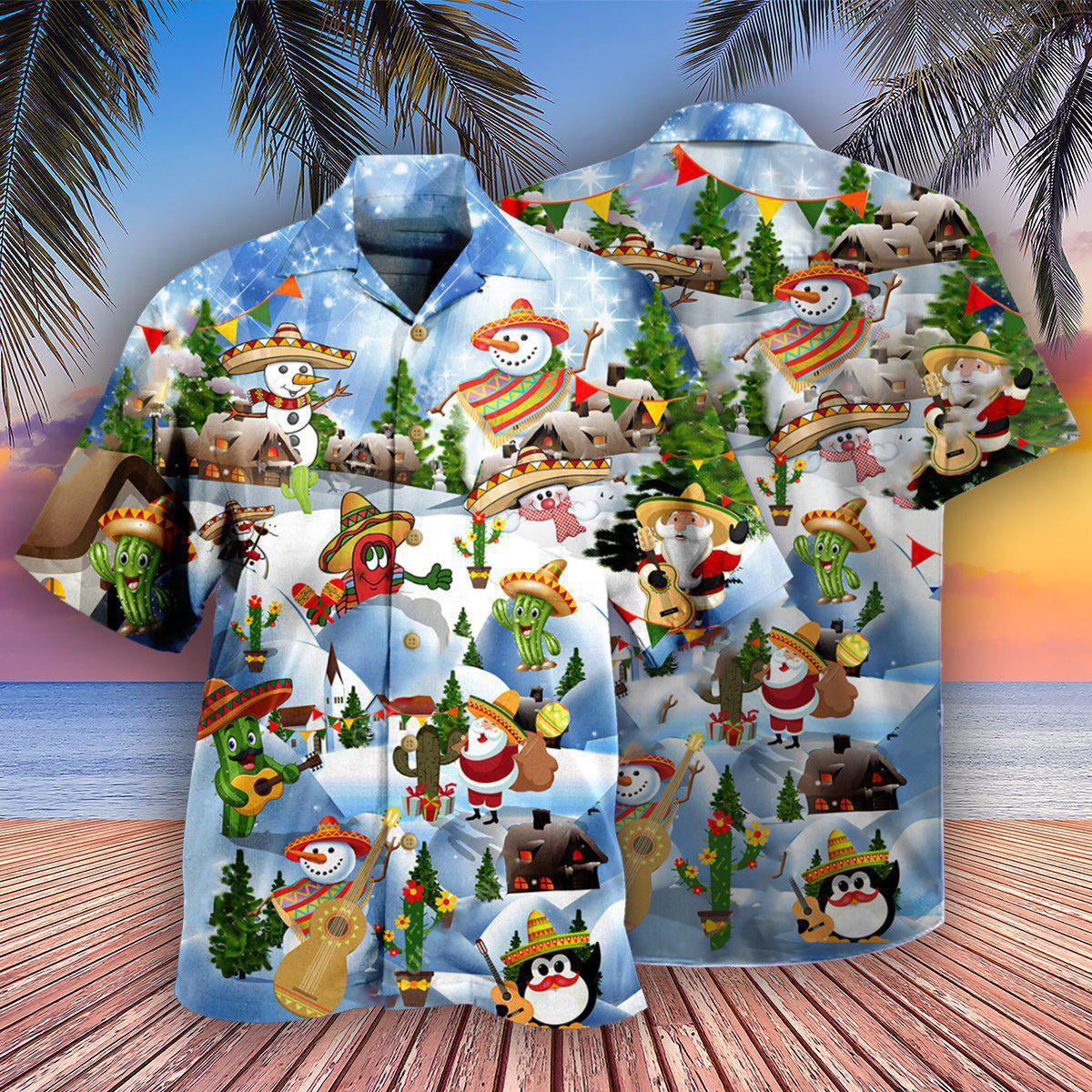 Christmas Mexican American Heritage Hawaiian Shirt With All Over Print For Tropical Parties Vacation Travel And Casual Summer