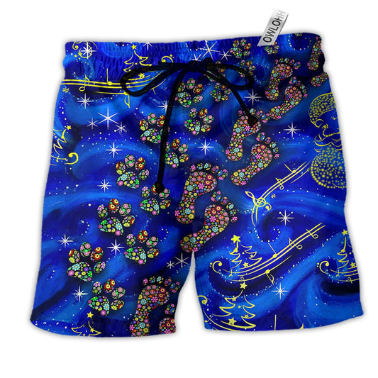 Christmas Never Walk Alone Hawaiian Print Beach Shorts For Festive Outdoor Style