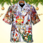 Gnome Christmas Santa Snow Hawaiian Shirt Pattern View For Relaxed Warm Weather Outfits