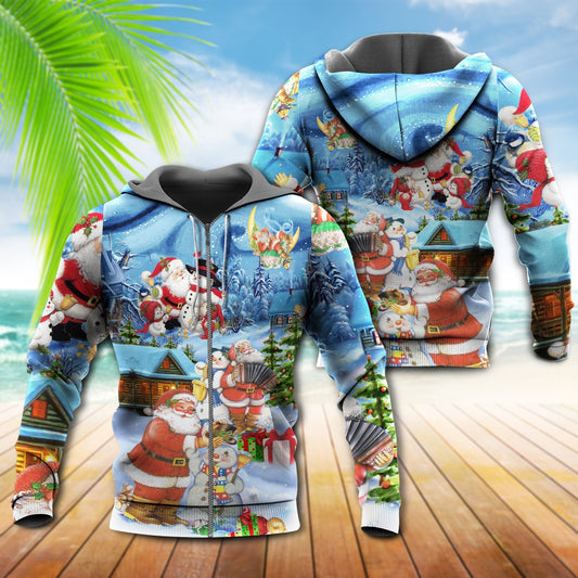 Christmas Santa Snowman Best Friends Hoodie For Festive Celebrations Seasonal Trips And Relaxed Winter Wear