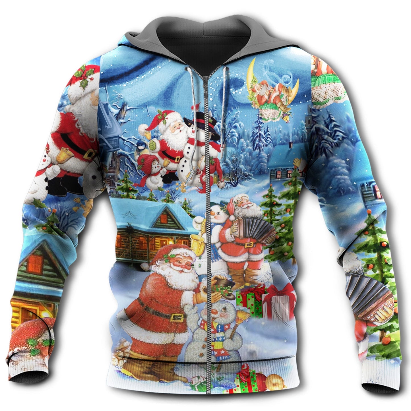 Christmas Santa Snowman Best Friends Hoodie For Festive Celebrations Seasonal Trips And Relaxed Winter Wear