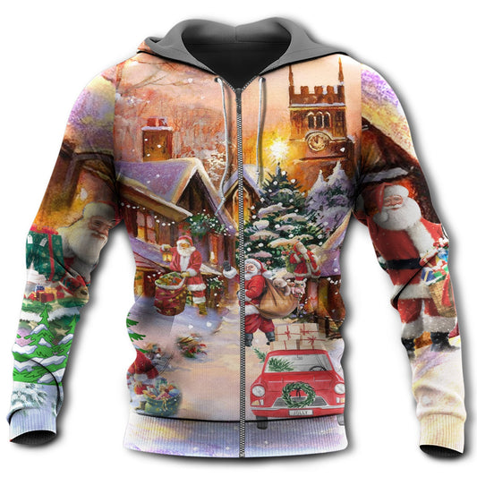 Santa Gift Truck Christmas Hoodie For Holiday Vacations Winter Events And Everyday Comfort