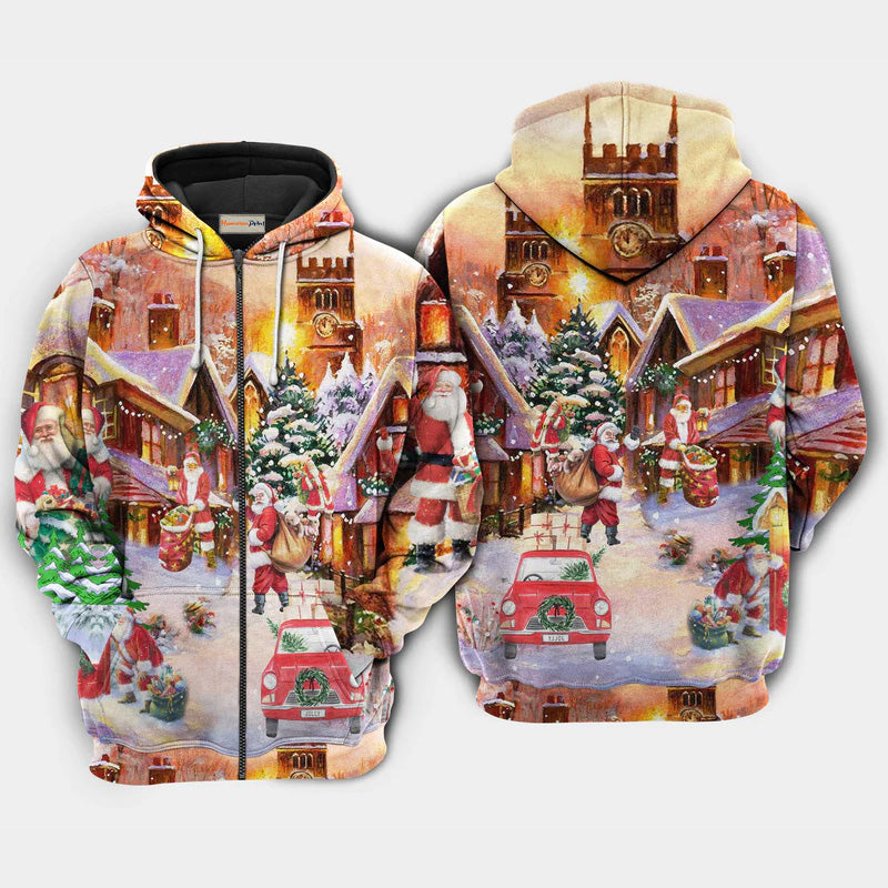 Christmas Santa Brings Gifts Holiday Hoodie For Christmas Events Holiday Travel And Comfortable Casual Outfits