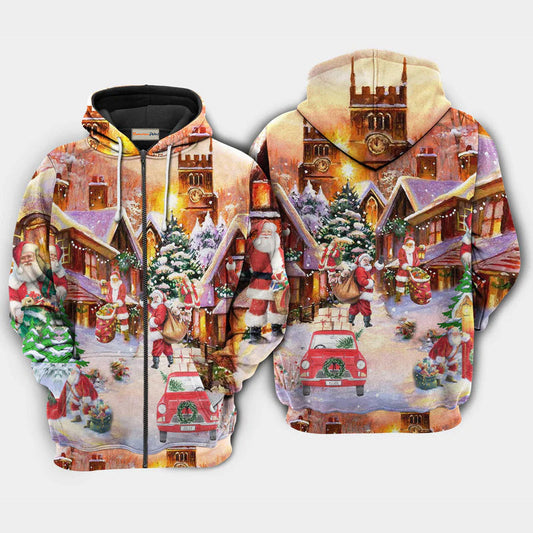 Christmas Santa Brings Gifts Holiday Hoodie For Christmas Events Holiday Travel And Comfortable Casual Outfits