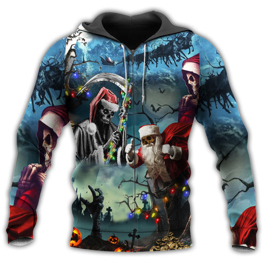 Classic Christmas Santa Skull Hoodie For Holiday Gatherings Winter Travel And Seasonal Gifting
