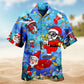 Christmas Santa Dives Hawaiian Shirt For Christmas Gatherings, Resort Trips, And Cheerful Seasonal Style