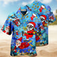 Christmas Santa Dives Hawaiian Shirt For Christmas Gatherings, Resort Trips, And Cheerful Seasonal Style
