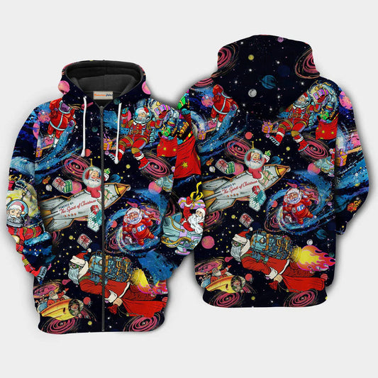 Christmas Santa Space Holiday Hoodie For Festive Celebrations Seasonal Trips And Relaxed Winter Wear