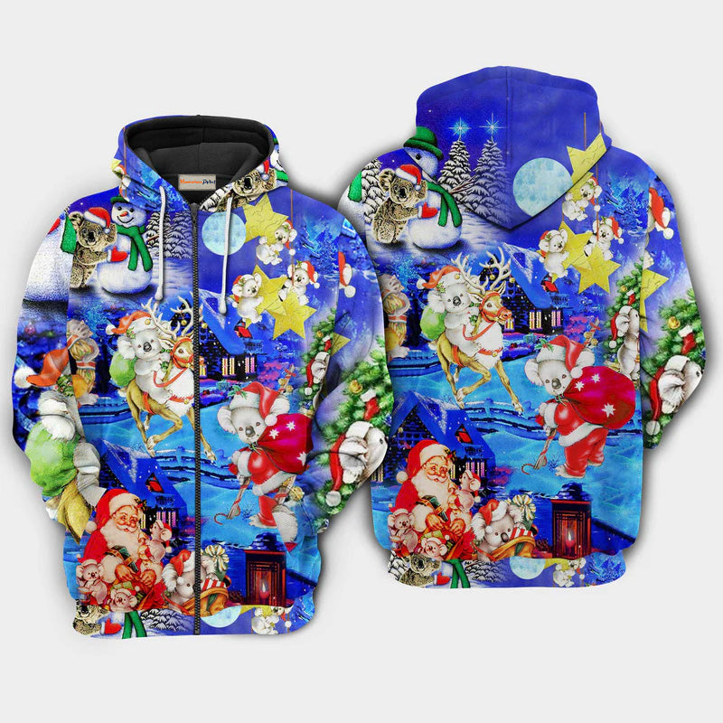Christmas Santa Koala Gifts Holiday Hoodie For Holiday Vacations Winter Events And Everyday Comfort