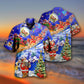 Christmas Santa Hawaiian Shirt Design Detail For Beach Days And Holiday Travel